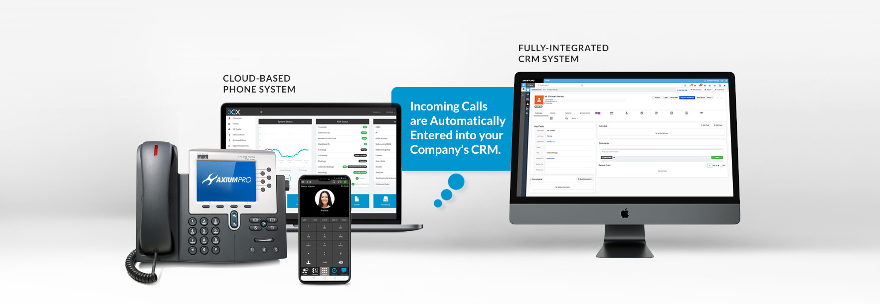 Incoming Calls are Automatically Entered into your Company’s CRM.